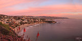 Crescent Bay beach panoramic view of the ocean at sunset