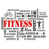 Fitness and Healthy Exercise Word