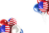 3d rendering balls with symbols of the U.S.