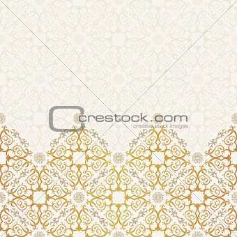 Vector seamless pattern with art ornament for design