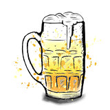 Vector colorful sketch of beer cup