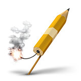 Creative pencil rocket launch