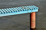 Empty wooden pier for boats