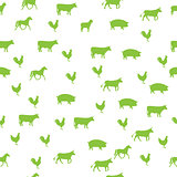 Seamless background with domestic animals