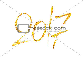 New Year 2017 greeting card with calligraphy