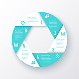 Vector elements for infographics. Template of a pie chart.