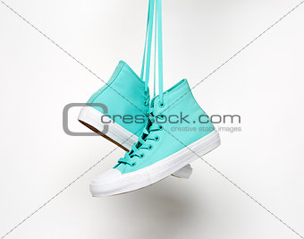 blue shoes isolated on white background