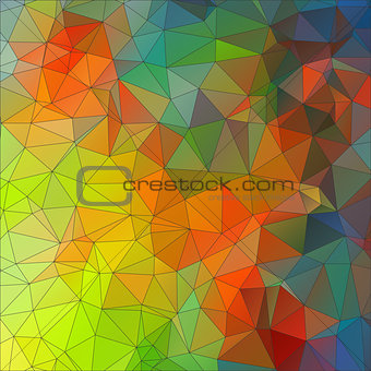 Mosaic triangle ornamental geometric background