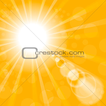 Abstract Sun Background. Yellow Summer Pattern.