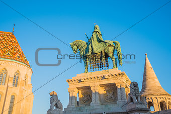 Saint Stefan Statue in Budapest, Hungary