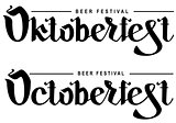 Oktoberfest beer festival. Lettering text