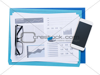 Smart phone and financial reports