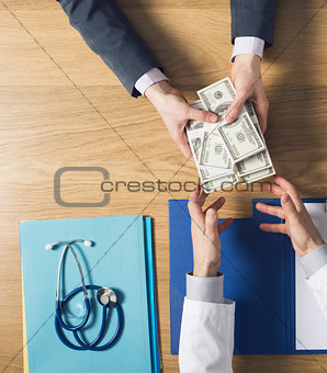 Patient bribing a greedy doctor