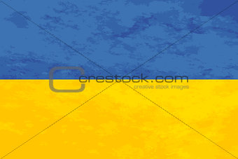 True proportions Ukraine flag with texture