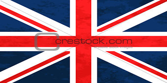 True proportions United Kingdom flag with texture