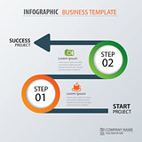 Road business timeline infographic template. Vector illustration