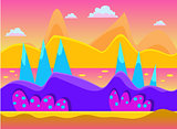 Game Background Vector Illustration Set