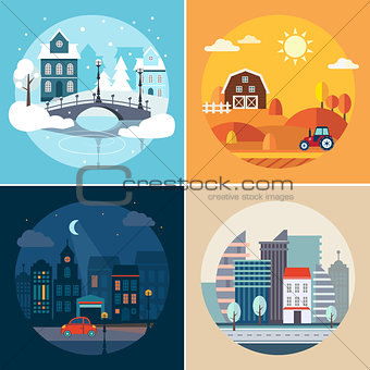 City and Country Landscapes