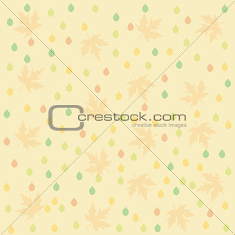 Seamless Autumn pattern, background. Set design element.