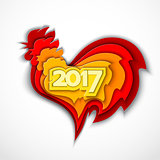Happy New Year 2017 of the red rooster.
