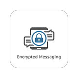 Encrypted Messaging Icon. Flat Design.