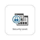 Security Level Icon. Flat Design.