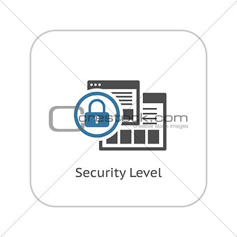 Security Level Icon. Flat Design.