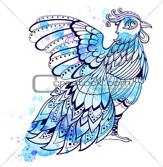 Decorative blue bird