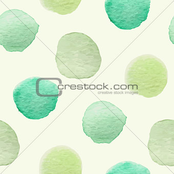 Seamless pattern with green blots