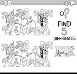 differences task for coloring