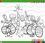 easter characters coloring book