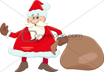 santa with sack illustration