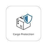 Cargo Protection Icon. Flat Design.