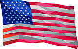 USA Flag Stars and Stripes Low Polygon