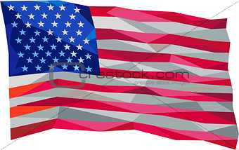 USA Flag Stars and Stripes Low Polygon