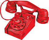 Telephone Vintage Drawing