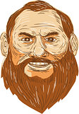 Man Bearded Face Retro