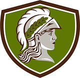 Minerva Head Crest Retro