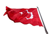 Flag of Turkey waving in wind day