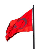 Flag of Turkey waving in wind evening