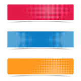 Colorful vector banners with halftone design