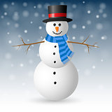 Christmas Greeting Card with snowman.