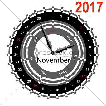 Creative idea of design a Clock with circular calendar