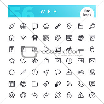 Web Line Icons Set