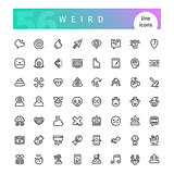 Weird Line Icons Set