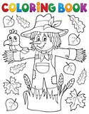 Coloring book scarecrow theme 1