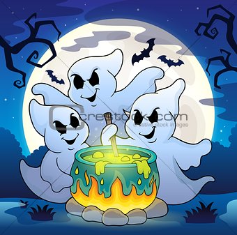Ghosts stirring potion theme image 2