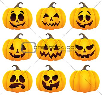 Halloween pumpkins theme set 1