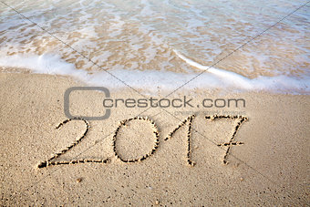 New Year 2017 is coming concept.