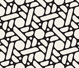 Vector Seamless Rounded Lines Geometric Pattern